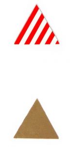 Panneau triangulaire 1.9 x 1.65 cm
