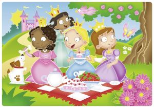 RAV056125 - Puzzle de 12 Pièces Dimensions : 19x19 cm - La princesse et ses amis