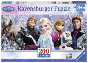 RAV128013 - Puzzle Panorama de 200 Pièces du dessin animé DISNEY - La reine des neiges