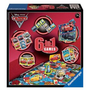 RAV213108 - Jeu de société 6 en 1 du dessin animé DISNEY -  Cars 3