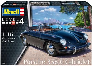 REV07043 - Voiture cabriolet sportif PORSCHE 356C en kit à peindre et à assembler peinture et colle non incluses