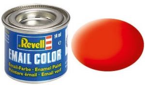Pot de peinture émail de 14ml couleur orange fluo mat
