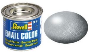 REV32190 - Pot de peinture émail de 14ml couleur argent métal