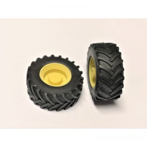 Roues avant tracteur jaunes 47mm