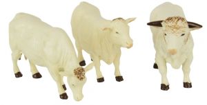 BRI43240 - Lot de 3 Vaches Charolaises