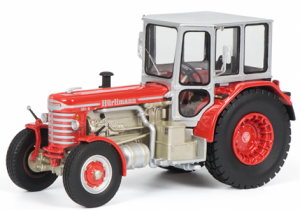 SCH9027 - Tracteur HURLIMANN DH6 couleur rouge en résine