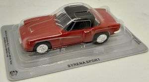 Voiture sportive SYRENA Sport de 1960 de couleur rouge à toit noir vendue en blister