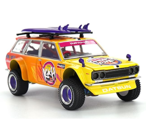 MGTKHMG210 - Voiture de 1969 de couleur orange - DATSUN 510 Wagon 4x4 Kaido Islands V1