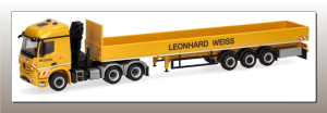 HER953719 - Camion avec remorque 3 essieux LEONHARD WEISS – MERCEDES BENZ Arocs 6x4