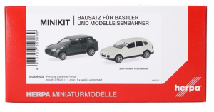 HER012836-002 - 2 unités en kit à monter - PORSCHE Cayenne Turbo vert et blanc