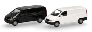 HER014243 - 2 unités en kit à monter - MERCEDES BENZ Vito W639 2003 blanc et noir