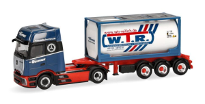 HER320443 - Camion avec porte container 20 pieds 3 essieux BERMES – MERCEDES BENZ Actros L 4x2