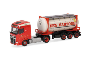 HER320344 - Camion avec porte container 3 essieux DEN HARTOGH – DAF XG 4x2