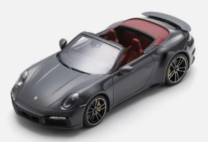 SCH18U00143 - Voiture de 2022 de couleur gris - PORSCHE 992 Turbo S Cabriolet Agate