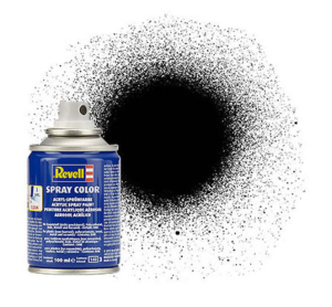 REV34302 - Bombe de peinture de 100ml couleur noir satiné brillant