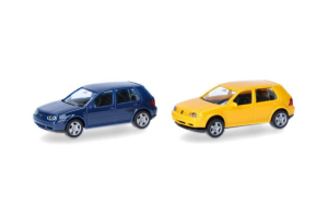 HER013956-002 - 2 unités en kit à monter - VOLKSWAGEN Golf IV bleu et jaune