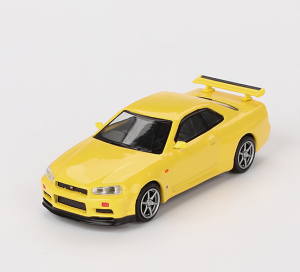MGT00762-R - Voiture de 1999 de couleur jaune - NISSAN Skyline GT-R R34 VSPEC Lightning RHD