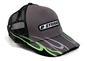 STFL - Casquette de couleur grise avec flammes et arrière en maille noir – STEIGER