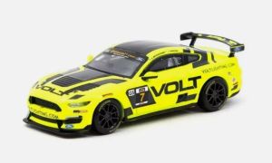 T64G-011-IMSA - Voiture sous blister de couleur jaune et noir - FORD Mustang GT4 IMSA Continental 2018