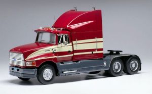 IXOTR108 - Camion solo de 1990 couleur rouge foncé et beige - FORD Aeromax 6x4