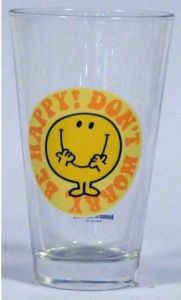 TRP3291 - Lot de 6 verres Coniques Monsieur Madame -  Mr. Happy Dimensions : 8 x 13 x 8 cm