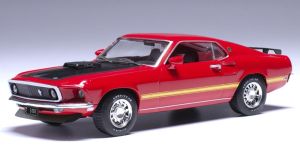 IXO-U43RDC003 - Voiture de 1969 couleur rouge - Calypso Coral - Edition USA - FORD Mustang Mach 1