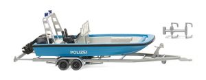 WIK009545 - Remorque de transport avec Bateau MZB72 de police