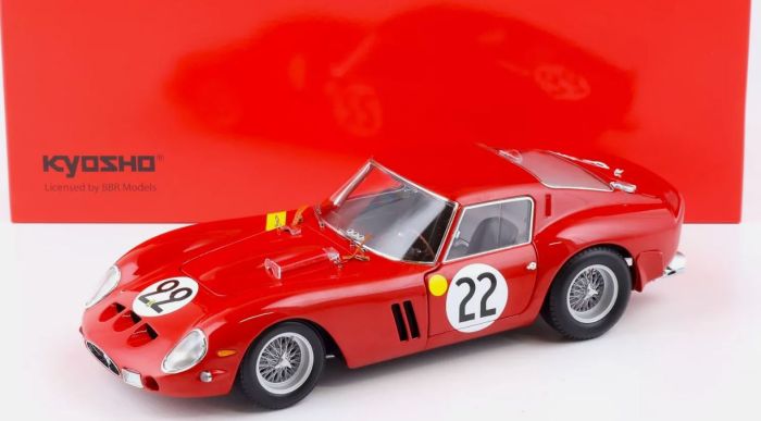 Miniature CMC Ferrari 250 GTO Rouge #22 - 24h France 1962 - 1:18 - Neuve