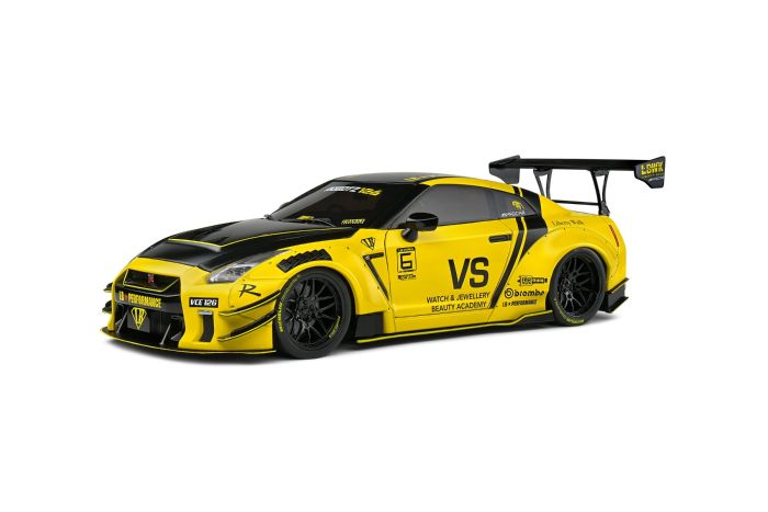 Voiture de 2020 couleur jaune NISSAN GT-R (R35) W/ Liberty Walk