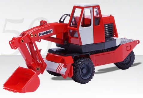 ANCIEN JOUET PLASTIQUE BOURBON pelle Poclain sur chenilles modèle TCB