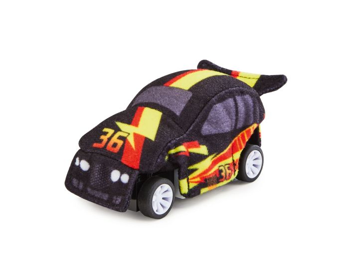 Voiture a traction de course en peluche Marketoy