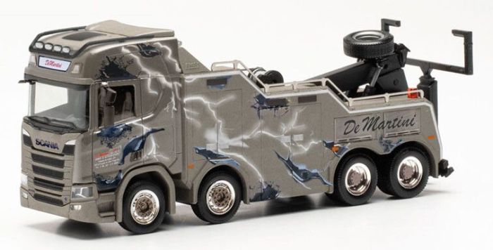 Camion Herpa 1/87 Scania CS 20 HD + Remorque Ruttners – Ensemble Bleu