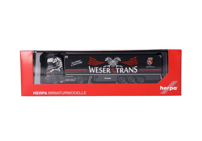 HERPA 1/87 Camion Scania R Topline 4x2 Avec Remorque Beuschart - Rouge - 120906