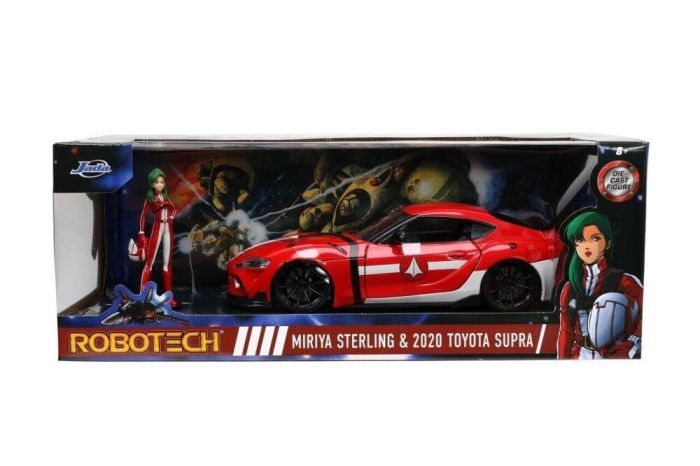 2020 Toyota Supra + Figura Miriya Sterling Serie de TV Robotech 1:24