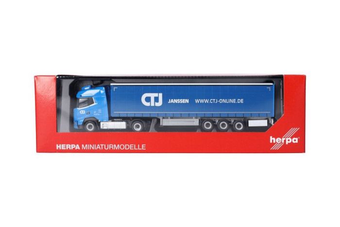 Miniature HERPA 1/87 – Camion DAF XG 4x2 Avec Remorque 3 Essieux – LGT Logistics – Neuf