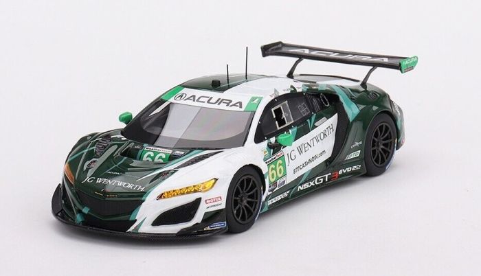 TOP SPEED Acura NSX 1/18 – Compass Racing IMSA 2021, Orange, Résine