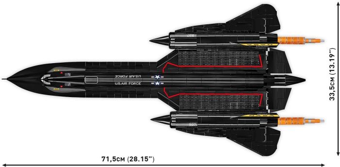 Set De Construction SR-71 Blackbird Reobrix – 1 775 Pièces – Avion De Reconnaissance – Modèle 1:1 – Cadeau Adulte/Ado
