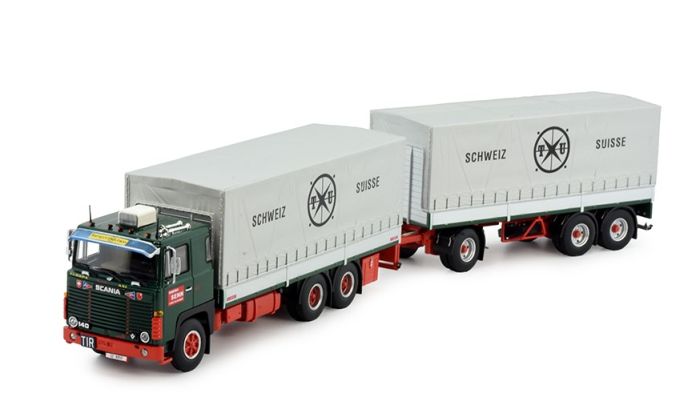 Camion porteur avec remorque 3 essieux SENN AG SCANIA 141 6x2 Marketoy