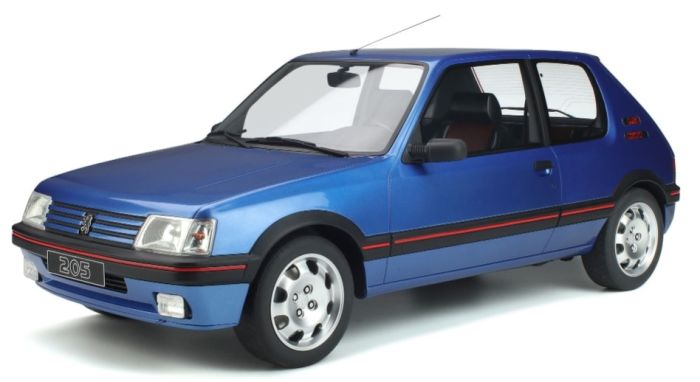 ODEON Peugeot 205 GTI 1.9 – Bleu Métallisé – 1/43 – Collection