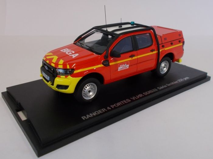 Figurine Véhicule De Pompiers 1/43 Ford Ranger VDLHR SPAC Bouches-du-Rhône - Zamak Neuf Hachette