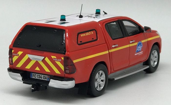 Toyota Hilux Double Cabine Pompiers - VLHR - Échelle 1/43 - Alarme - Résine
