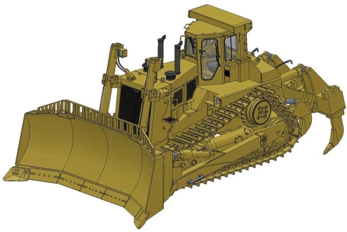 Caterpillar D 11 N Bulldozer Impact Ripper Aged #2854.3