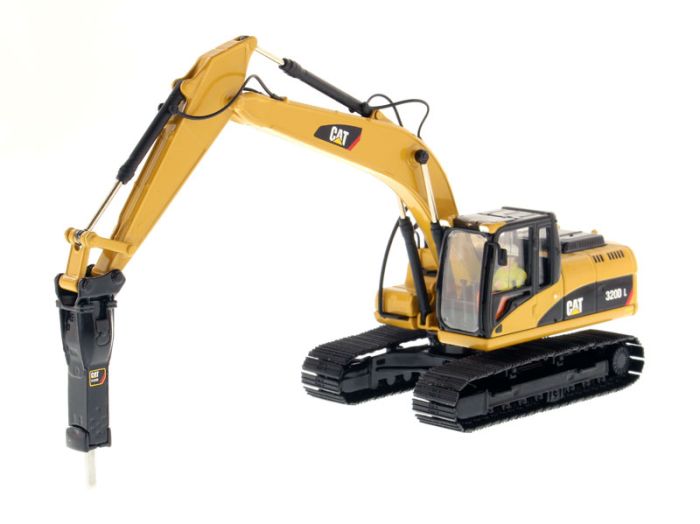 Miniature CATERPILLAR 320D Diecast Masters 1/87 Avec Figurine, Neuve