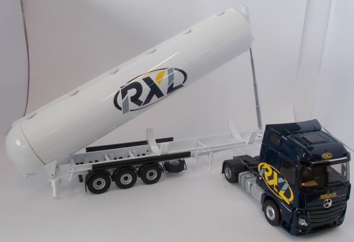 ELIGOR - Camion MERCEDES Actros 4x2 Vert Et Semi 3 Essieux - échelle 1/43 - Neuf
