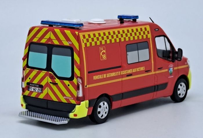 RENAULT MASTER 2014 - Sapeurs pompiers VSAV SDIS 66 France- 1/43 NOREV