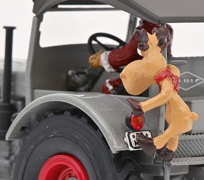 Tracteur Miniature SCHUCO DEUTZ F3 Avec Roulotte Schenker - Échelle 1/32 - Vert - SCH7819