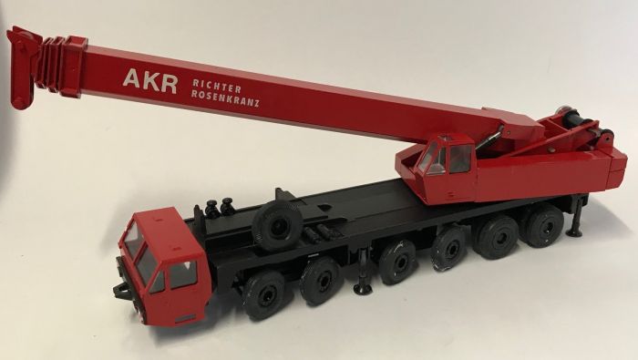 Grue Télescopique Liebherr LT1100 Miniature Gescha 1/50, Métal/plastique, Années 80