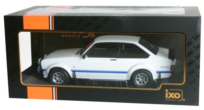 Voiture Miniature de Collection - IXO 1/18 - FORD Escort MK I RS 1600 - 1000 Lakes Rally 1973 - Blanc / Rouge - Jeux - Jouets