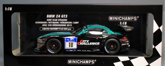 1/43 BMW Z4 GT3 ADAC 24h 2012・#19 / PMA 1:43 MINICHAMPS BMW Z4 GT3 ADAC 24h Nurburgring 2012 Die