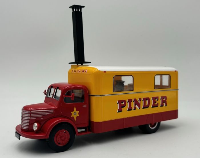 VOITURE MINIATURE CAMION Remorque Creperie Snack Cirque Pinder au 1/43